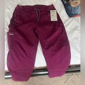 Greys anatomy maroon scrub pants